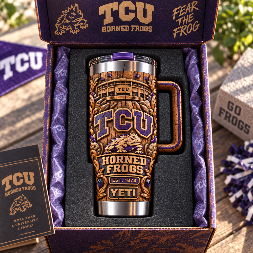 TCU 40oz Woodgrain Relief Tumbler NTTB