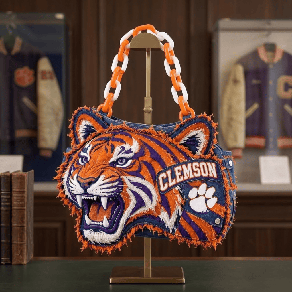 CTFB Sculptural Embroidered Denim Handbag NTKO